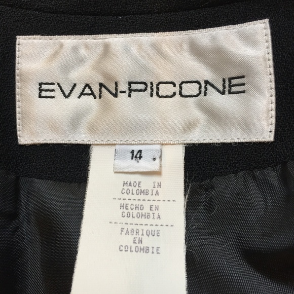 Evan Picone sz 14 black crepe blazer - lined - Picture 4 of 5
